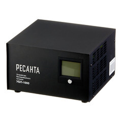 Источник бесперебойного питания без АКБ Ресанта УБП-1000 однофазный 220 В 0,67 кВт переносной - фото 1