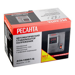 Стабилизатор напряжения Ресанта АСН-1500/1-Ц однофазный 220 В 1,5 кВт переносной - фото 2