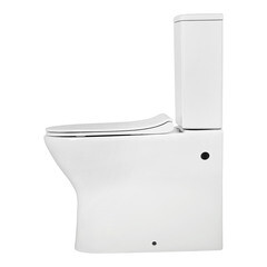 Унитаз-компакт Lavelly Pable безободковый с горизонтальным выпуском с сиденьем дюропласт микролифт белый (1039462) - фото 9