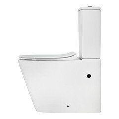 Унитаз-компакт Lavelly Breez безободковый с горизонтальным выпуском с сиденьем дюропласт микролифт белый (1039463) - фото 8