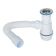 Сифон для раковины и мойки АНИ пласт 1 1/2х40 мм с выпуском d70 мм с соединением 40/50 мм (A0115) - фото 1