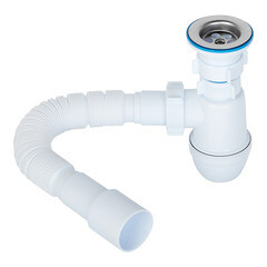 Сифон для мойки АНИ пласт 1 1/2х40 мм с выпуском d70 мм с соединением 40/50 мм (C0115) - фото 1