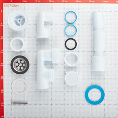 Сифон для душевого поддона АНИ пласт 1 1/2х40 мм регулируемый слив d50 мм с выпуском d70 мм с соединением 40/50 мм (E215) - фото 2