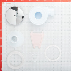 Сифон для душевого поддона АНИ пласт плоский слив d40 мм с декоративной крышкой d115 мм (E350C) - фото 3