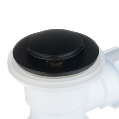 Сифон для ванны АНИ пласт 1 1/2х40 мм регулируемый слив d50 мм автомат с выпуском клик-клак с соединением 40/50 мм (EC255BL) - фото 2