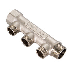 Коллектор СТМ 3/4 ВР(г) х 3 выхода 1/2 НР(ш) х 3/4 НР(ш) (C3MM3412) - фото 1