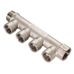 Коллектор СТМ 3/4 ВР(г) х 4 выхода 1/2 ВР(г) х 3/4 НР(ш) (C4MF3412) - фото 1