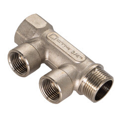 Коллектор СТМ 3/4 ВР(г) х 2 выхода 1/2 ВР(г) х 3/4 НР(ш) (C2MF3412) - фото 1