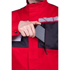Куртка рабочая ГК Спецобъединение Стронг 52-54 рост 170-176 см красная/серая - фото 7