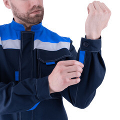 Костюм мужской рабочий ГК Спецобъединение Рационализатор 48-50 рост 170-176 см синий - фото 6