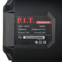 Пила дисковая электрическая P.I.T. PKS185-C4 1200 Вт 185 мм - фото 4