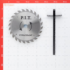 Пила дисковая электрическая P.I.T. PKS185-C4 1200 Вт 185 мм - фото 2