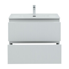 Тумба под раковину Акванет Джейн 80 см подвесная белая матовая (00335424) - фото 8