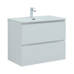Изображение товара Тумба под раковину Акванет Джейн 80 см подвесная белая матовая (00335424)