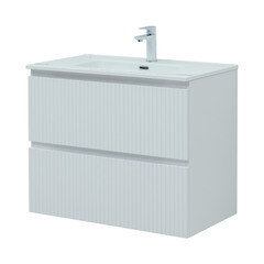 Тумба под раковину Акванет Джейн 80 см подвесная белая матовая (00335424) - фото 5