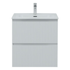 Тумба под раковину Акванет Джейн 60 см подвесная белая матовая (00335422) - фото 9