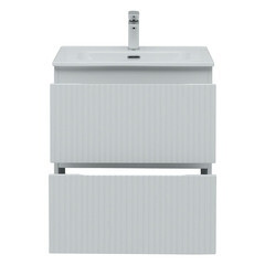 Тумба под раковину Акванет Джейн 60 см подвесная белая матовая (00335422) - фото 8