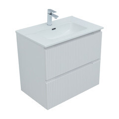 Тумба под раковину Акванет Джейн 70 см подвесная белая матовая (00335423) - фото 7