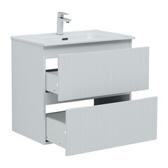 Тумба под раковину Акванет Джейн 70 см подвесная белая матовая (00335423) - фото 6