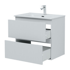 Тумба под раковину Акванет Джейн 70 см подвесная белая матовая (00335423) - фото 4