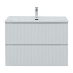 Тумба под раковину Акванет Джейн 90 см подвесная белая матовая (00335425) - фото 9