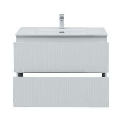 Тумба под раковину Акванет Джейн 90 см подвесная белая матовая (00335425) - фото 8