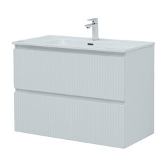 Тумба под раковину Акванет Джейн 90 см подвесная белая матовая (00335425) - фото 5