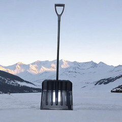 Лопата снеговая ПК-1-Э поликарбонат с фибергласовым черенком 1400х455 мм (100189-4) - фото 4
