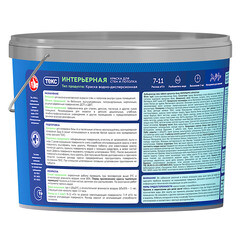 Краска интерьерная Текс Профи база А белая 9 л - фото 3