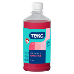 Изображение товара Колер паста Текс Универсал красная №1 0,5 л