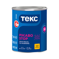 Грунт-эмаль по ржавчине 3в1 Текс РжавоStop желтая глянцевая 0,9 кг - фото 2