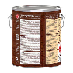 Антисептик Текс Bioteks 2-в-1 декоративный для дерева махагон 2,7 л - фото 3