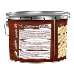 Антисептик Текс Bioteks 2-в-1 декоративный для дерева махагон 9 л - фото 3