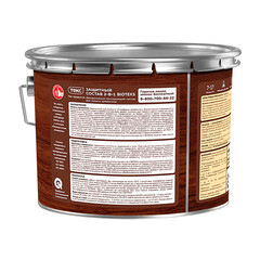 Антисептик Текс Bioteks 2-в-1 декоративный для дерева орех 9 л - фото 2