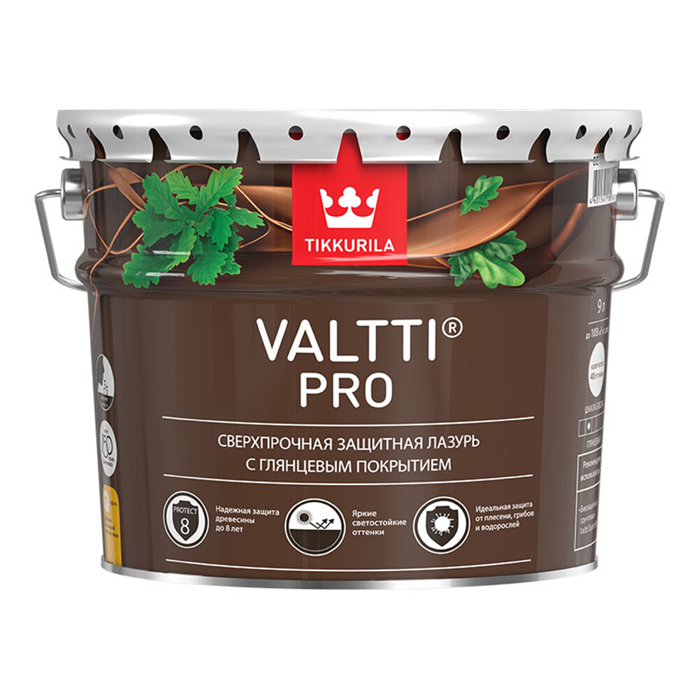 Антисептик Tikkurila Valtti Pro декоративный для дерева бесцветный 9 л