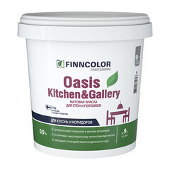 Изображение товара Краска моющаяся Finncolor Oasis Kitchen&Gallery база А белая 0,9 л