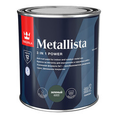 Краска по ржавчине Tikkurila/Tikkivala Metallista зеленая гладкая глянцевая 0,8 л - фото 2