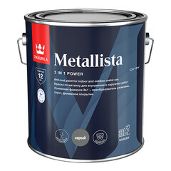 Краска по ржавчине Tikkurila/Tikkivala Metallista темно-серая гладкая глянцевая 2,3 л - фото 2
