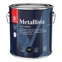 Краска по ржавчине Tikkurila/Tikkivala Metallista черная гладкая глянцевая 2,3 л - фото 2