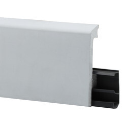 Плинтус экополимер Winart Pro Quadro 80х16х2000 мм нардо грей с монтажной планкой (90.80.001.042) - фото 5