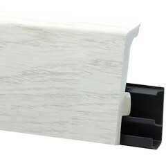 Плинтус экополимер Winart Pro Quadro 80х16х2000 мм дуб эверест с монтажной планкой (90.80.001.010) - фото 5