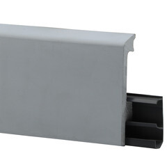 Плинтус экополимер Winart Pro Quadro 80х16х2000 мм титаниум с монтажной планкой (90.80.001.040) - фото 5