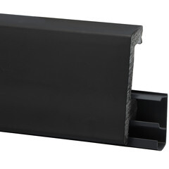 Плинтус экополимер Winart Pro Quadro 80х16х2000 мм черный матовый с монтажной планкой (90.80.001.023) - фото 5