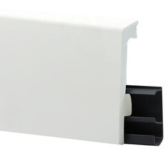 Плинтус экополимер Winart Pro Quadro 100х16х2000 мм белый с монтажной планкой (90.100.001.001) - фото 5