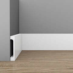 Плинтус экополимер Winart Pro Quadratum 65х16х2000 мм белый матовый (90.65.001.001) - фото 3