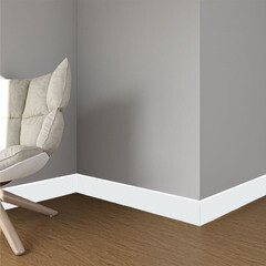 Плинтус экополимер Winart Pro Quadratum 65х16х2000 мм белый матовый (90.65.001.001) - фото 2