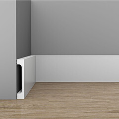 Плинтус экополимер Winart Pro Quadratum 65х16х2000 мм нардо грей (90.65.001.042) - фото 3