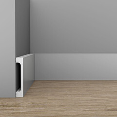 Плинтус экополимер Winart Pro Quadratum 65х16х2000 мм титаниум (90.65.001.040) - фото 3