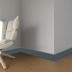 Плинтус экополимер Winart Pro Quadratum 65х16х2000 мм антрацит (90.65.001.024) - фото 2