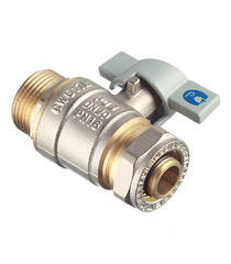 Кран шаровой латунный 20 обж(ц) х 3/4 НР(ш) для металлопластиковых труб бабочка прямой - фото 3